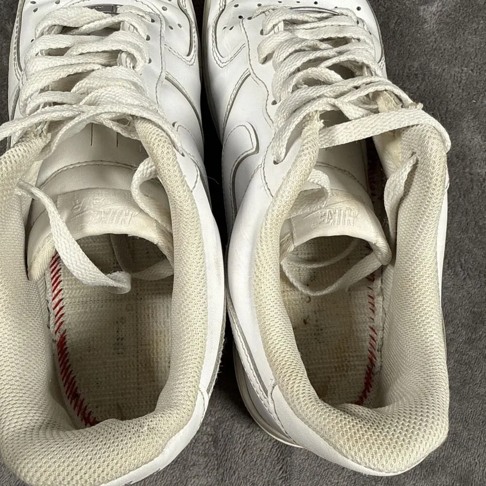 Nike Air Force 1 All White Size US 9 Men's Shoe Sneaker Need TLC